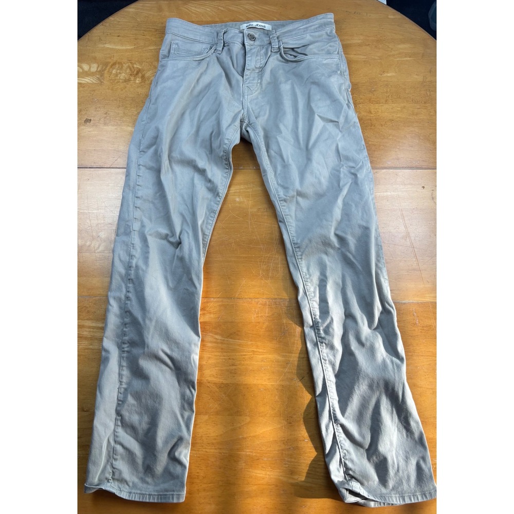 Mavi Jeans Zach Straight Leg Pants Mens 30x32 Grey Khaki Stretch Cotton 453
